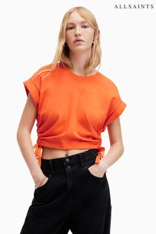 AllSaints Orange Mira T-Shirt (996107) | SGD 95
