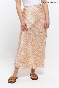 Brown polka dot skirt river island 2025