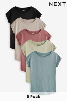 Cap Sleeve T-Shirts 5 Pack