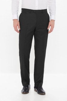 Black Regular Fit Wool Blend Textured Trousers (996730) | €12