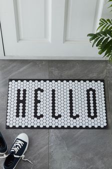 Hello Vinyl Tiles Doormat