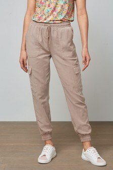 Mink Brown Tencel™ Blend Cargo Trousers (997333) | €18.50