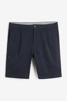 Navy Smart Slim Fit Stretch Chino Shorts (997402) | ₪ 39