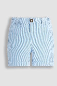 JoJo Maman Bébé Blue Seersucker Stripe Shorts (997666) | €21
