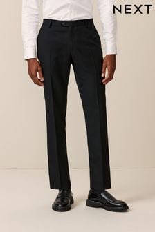 Black Skinny Fit Textured Suit: Trousers (997935) | $54