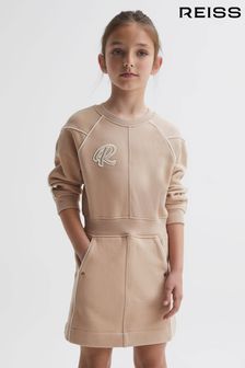 Reiss Camel Jona Junior Embroidered Jersey Dress (998001) | €50