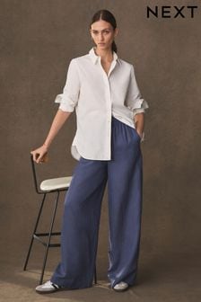 Premium 100% Linen Wide Leg Trousers