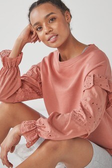 Broderie Sleeve Top