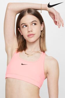 Розовый - Nike Dri-fit Swoosh Support Bra (998580) | €33
