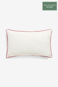 Nina Campbell Coral Pink Obi Embroidered Cushion (998954) | €54