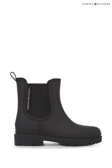 Tommy Hilfiger Essential Black Rain Boots (999055) | $138