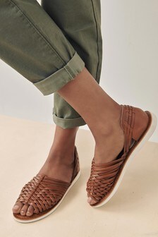 Tan Leather EVA Weave Sandals (999220) | 12 €