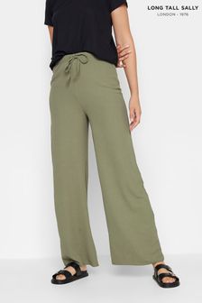 Long Tall Sally Green Wide Leg Trousers (9T2066) | AED183