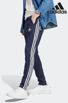 adidas Blue Essentials Single Jersey Tapered Open Hem 3-Stripes Joggers (9W4232) | 54 €