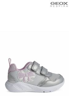 Geox Baby Girls Sprintye Silver Sneakers (A00196) | 186 QAR - 198 QAR