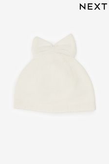 Velvet Bow Baby Hat (0mths-2yrs)