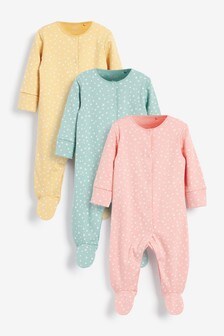 Bright Spot Baby 3 Pack Printed Sleepsuits (0mths-2yrs) (A00638) | $34 - $39