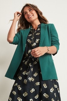 Green - Relaxed Soft Crepe Blazer (A01014) | kr387