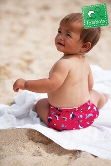 Frugi By Totsbots Pink Puffin Reusable Swim Nappy