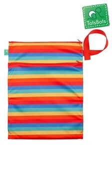 Frugi By Totsbots Red Rainbow Stripe Wet & Dry Nappy Bag (A01437) | €26