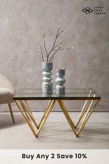 Fifty Five South Gold Allure Coffee Table (A01633) | CA$1,153