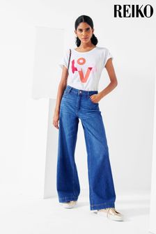 Синие широкие прямые джинсы Reiko Paige (A01682) | €51