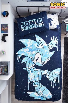 Sonic the Hedgehog Navy Blue Reversible Duvet Cover and Pillowcase Set