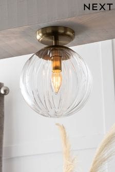 Brass Bourton Flush Fitting Ceiling Light (A01767) | €59