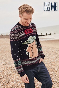 Navy Blue Mens Matching Family Star Wars Christmas Jumper (A02391) | 1,033 UAH
