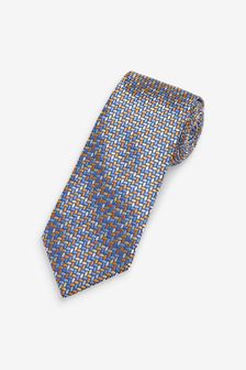 Blue Geometric Regular Tie (A02826) | ₪ 38