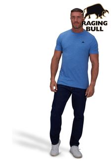 Nebeško modra - Klasična majica s kratkimi rokavi iz organskega materiala Raging Bull (A03191) | €31