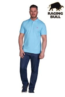 Modra - Klasična polo majica iz organskega materiala Raging Bull (A03204) | €56