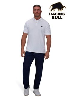 Белый - Классическая рубашка поло из органического хлопка Raging Bull (A03205) | €65