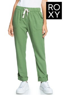 Roxy Green On The Seashore Linen Cargo Trousers (A03516) | €69