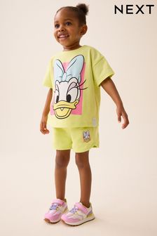 Lime Green Disney Daisy Duck T-Shirt and Short Set (3mths-7yrs) (A03697) | 69 QAR - 89 QAR