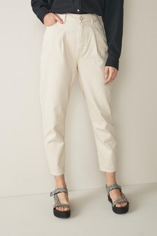 Ecru White Mom Easy Fit Jeans (A03939) | $48