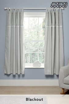 Mamas & Papas Grey Welcome to the World Elephant Blackout Curtains (A04115) | €53