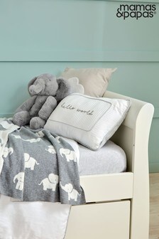 Mamas & Papas Grey Welcome to the World Elephant Cushion (A04121) | €12