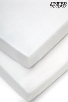 Mamas & Papas 2 Pack White Cot Sheets (A04134) | €29