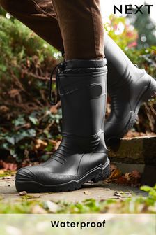 Black Warm Lined Wellies (A04773) | SGD 64