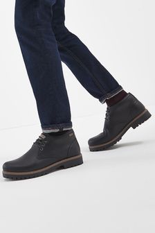 Черный - Непромокаемые ботинки «чакка» на рельефной подошве (A04931) | 2 075 грн