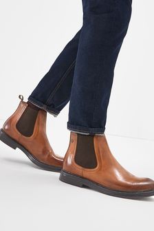 Светло-коричневый - Ботинки челси из премиальной кожи Trident (A04942) | 1 729 грн