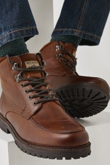 Dark Tan - Borg Lined Apron Boots (A04950) | kr764