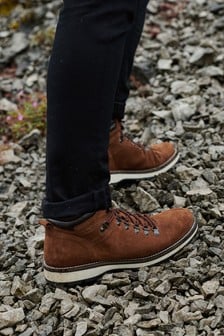 Tan Brown - Hiker Wedge Boots (A04952) | kr764