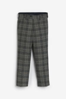 Grey Brown Trousers Brown Check Suit Trousers (12mths-16yrs) (A05144) | €30 - €42