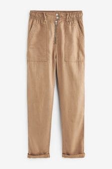Sand Neutral Zip Front TENCEL™ Trousers (A05151) | €19
