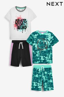 Blue/White Skate Of Mind 2 Pack Short Pyjamas (3-16yrs) (A05223) | $70 - $91