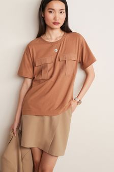 Camel Neutral Smart Belted Mini Skirt (A05314) | €40