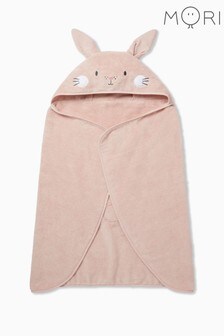 Mori Pink Bunny Hooded Toddler Towel (A05376) | €43