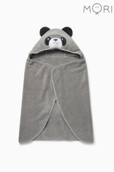 Mori Grey Panda Hooded Toddler Towel (A05377) | 46 €